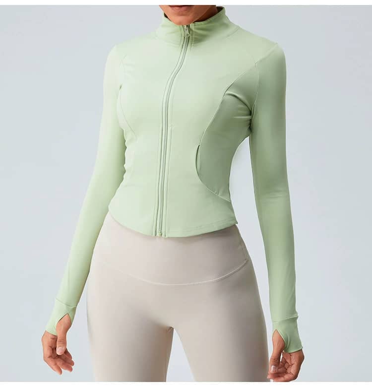 Tummy control yoga jacket.