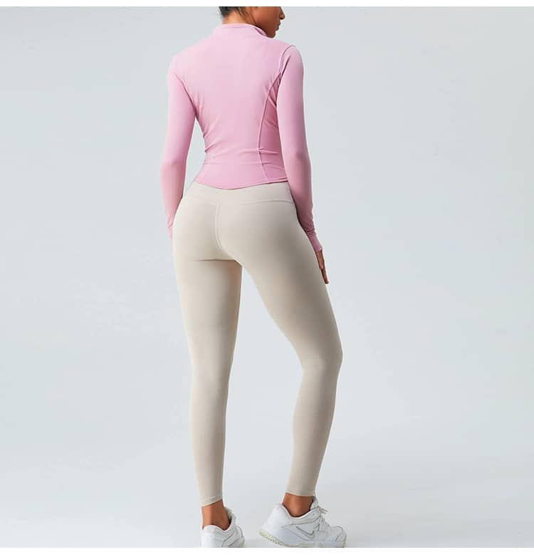 Tummy control yoga jacket.