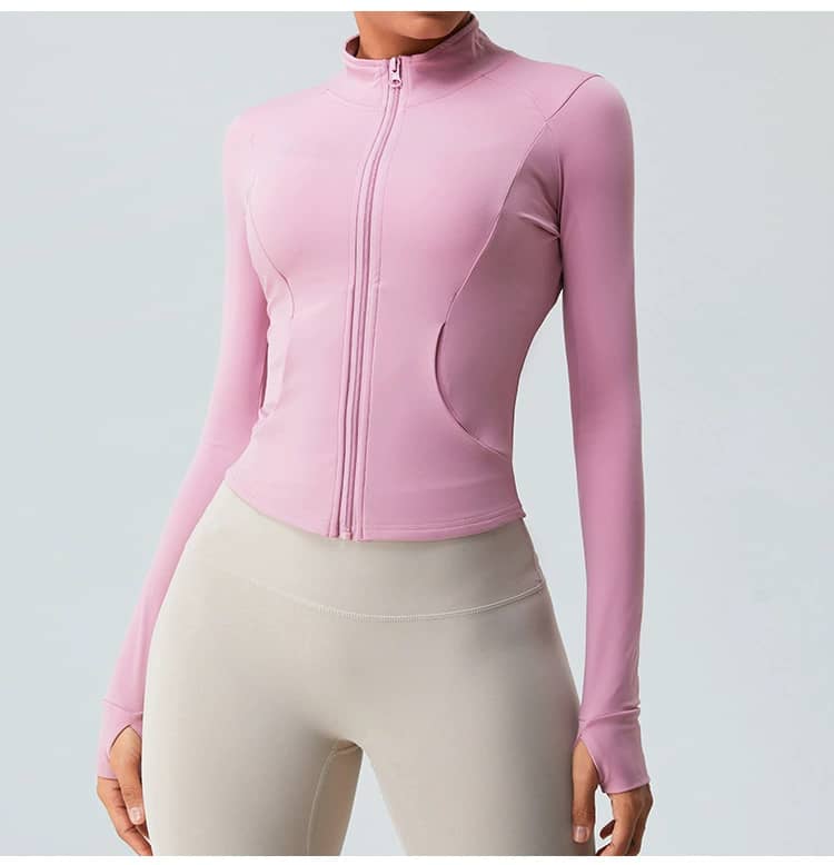 Tummy control yoga jacket.