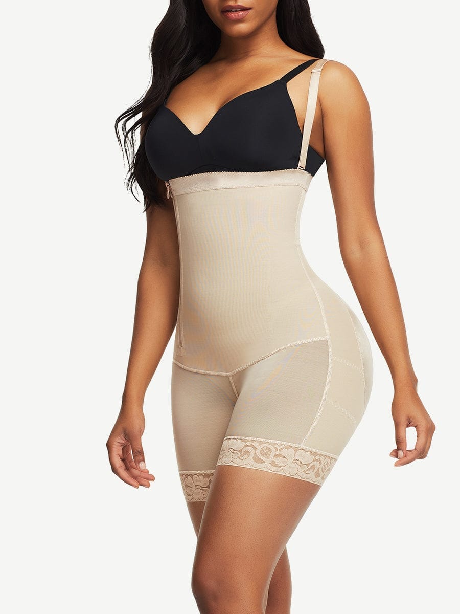 Pretty Detachable Straps Side Zip Faja Body Shaper