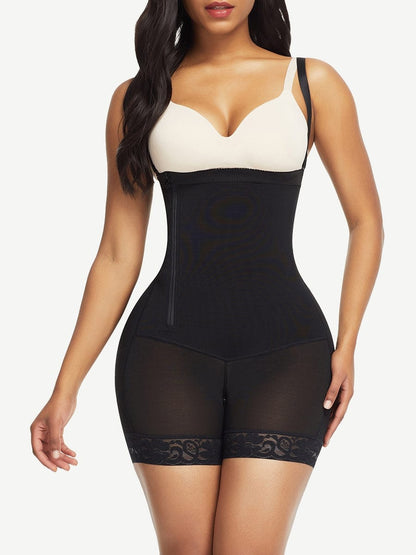 Pretty Detachable Straps Side Zip Faja Body Shaper