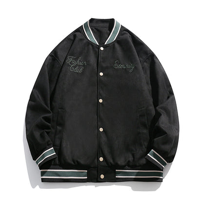 Student Casual Jacket Coat Suede