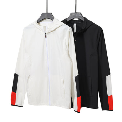 Zipper Hooded Men's Quick-drying Thin Coat
