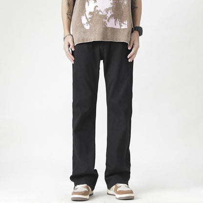 American-style Heavy Washed Yellow Jeans