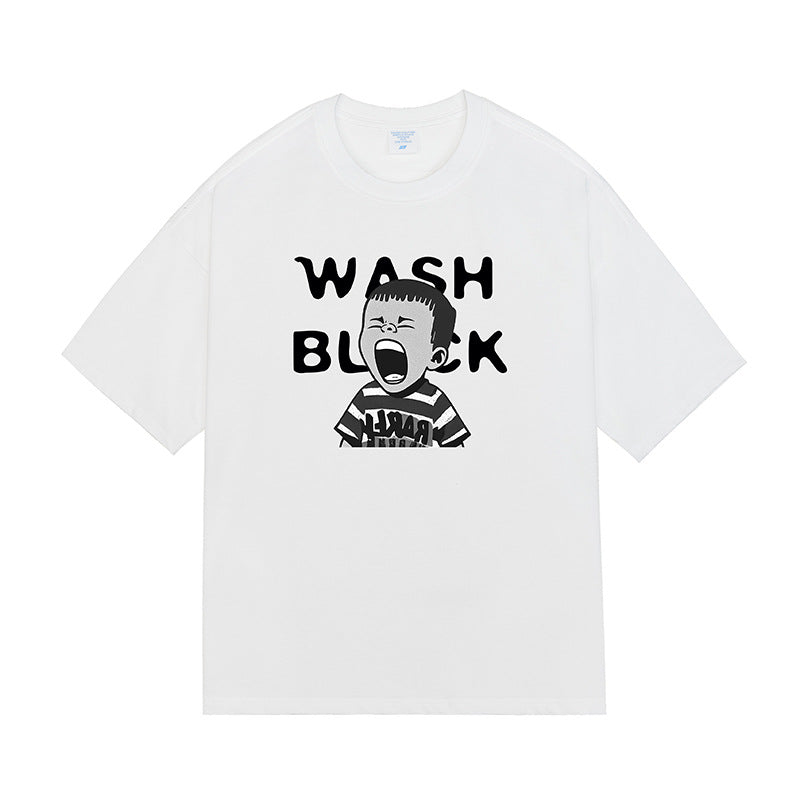 Retro Loose Short-sleeved T-shirt For Men And Women