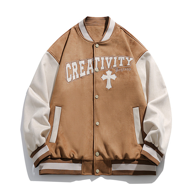 Student Casual Jacket Coat Suede