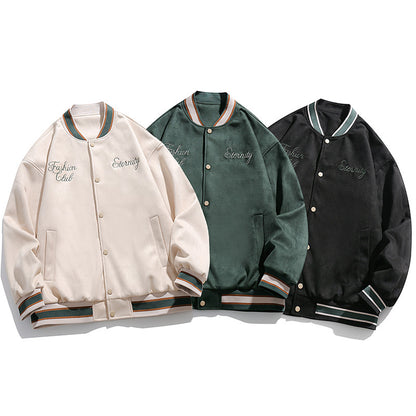 Student Casual Jacket Coat Suede