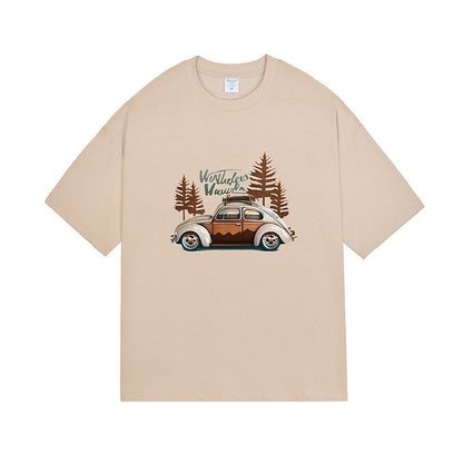 Fashion Brand Loose Casual Men's Short Sleeve
