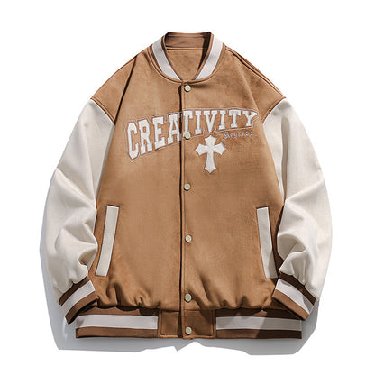 Student Casual Jacket Coat Suede
