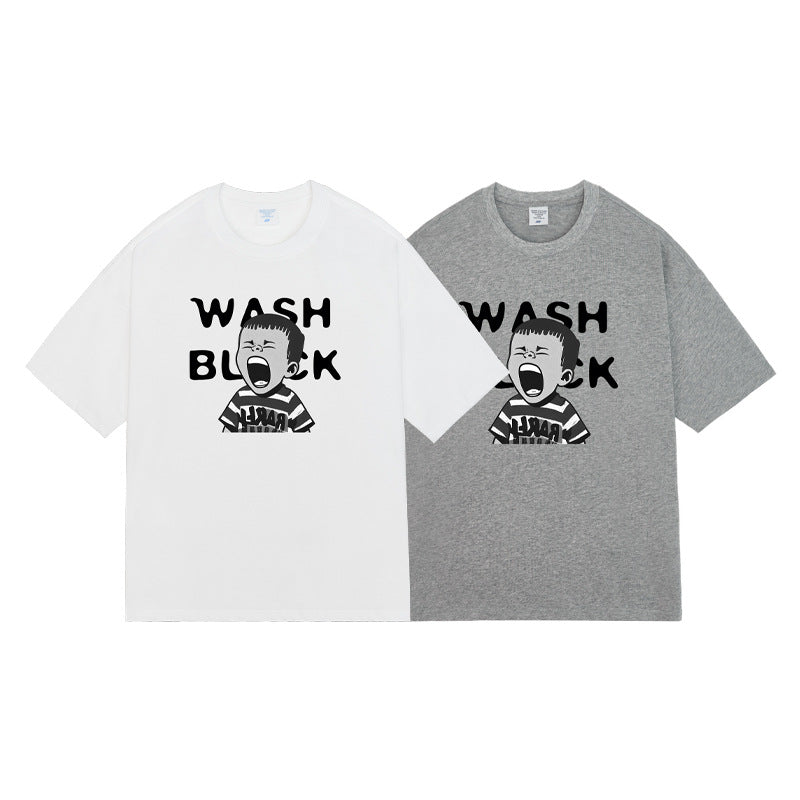 Retro Loose Short-sleeved T-shirt For Men And Women