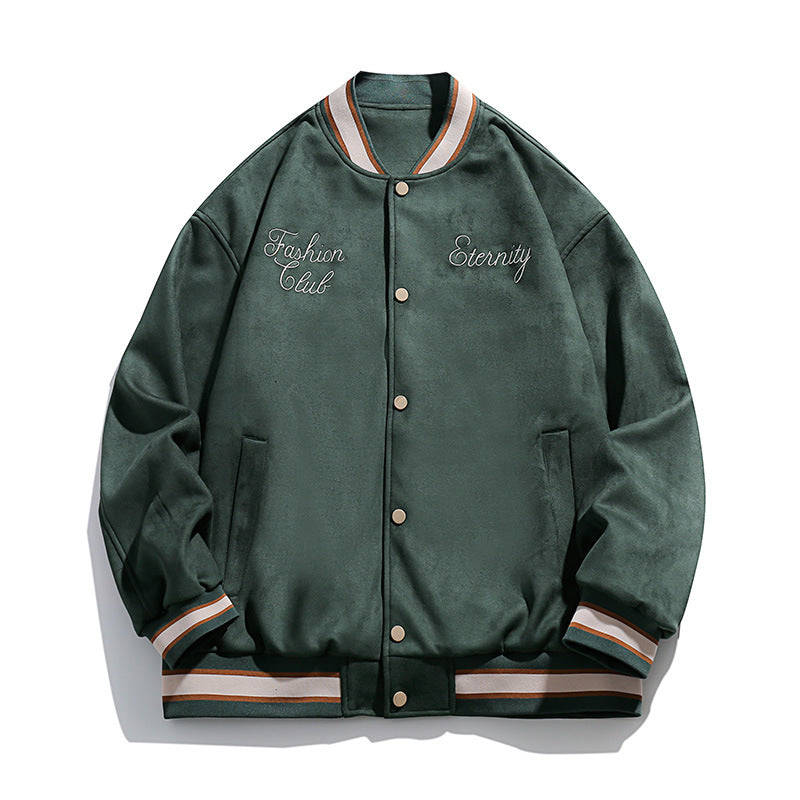 Student Casual Jacket Coat Suede