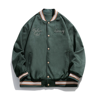 Student Casual Jacket Coat Suede