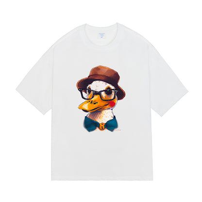 Loose Fashion Brand American Retro Couple Half Sleeve