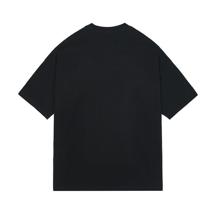 Loose Fashion Brand American Retro Couple Half Sleeve