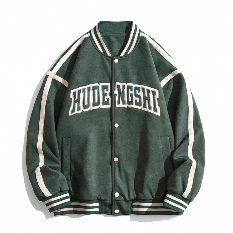 Student Casual Jacket Coat Suede