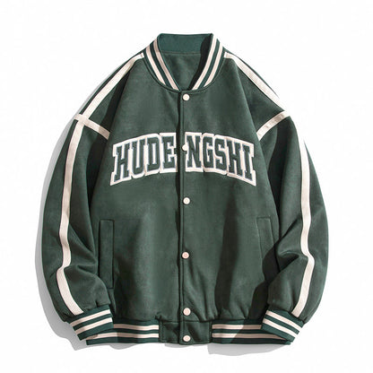 Student Casual Jacket Coat Suede