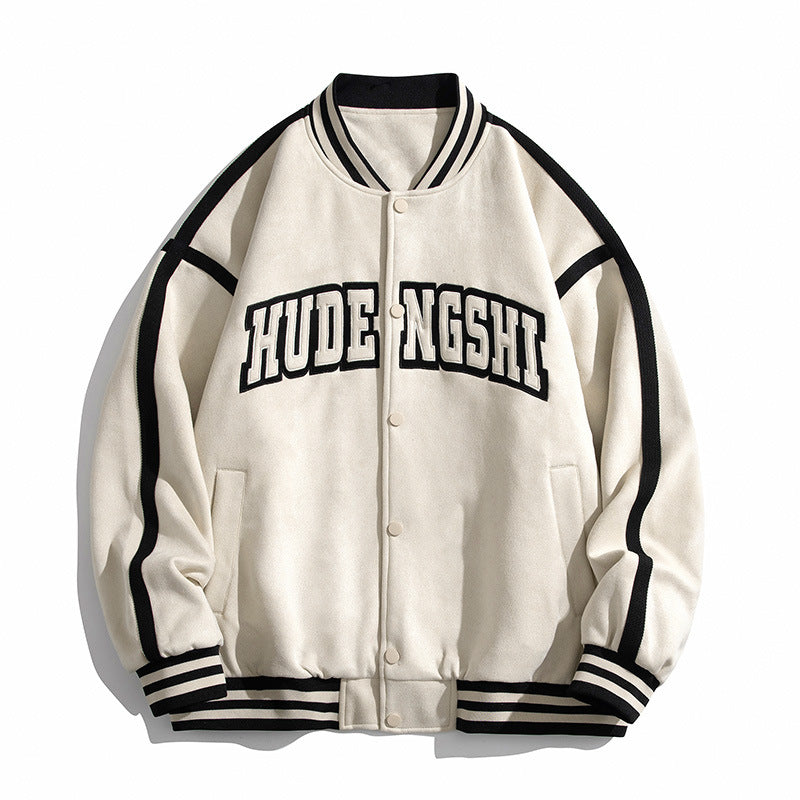 Student Casual Jacket Coat Suede