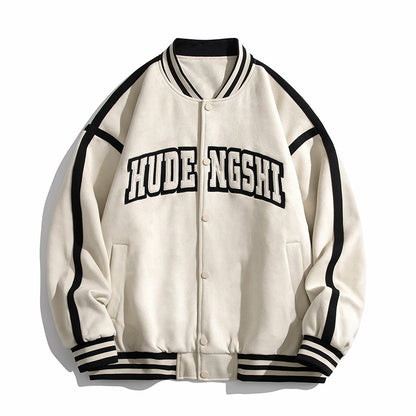 Student Casual Jacket Coat Suede