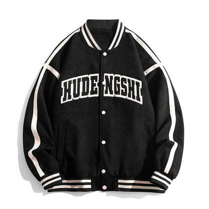 Student Casual Jacket Coat Suede