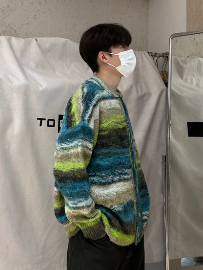 Autumn Contrast Color Pattern Sweater