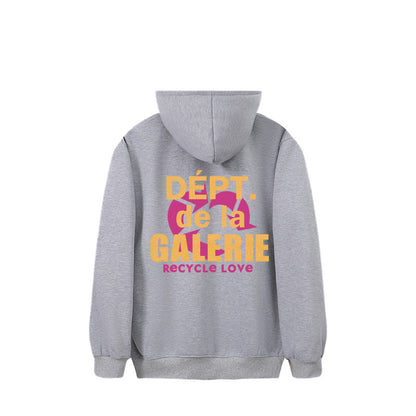 Letter Print Hip Hop Men's And Women's Hoodie