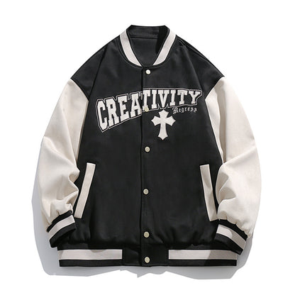 Student Casual Jacket Coat Suede