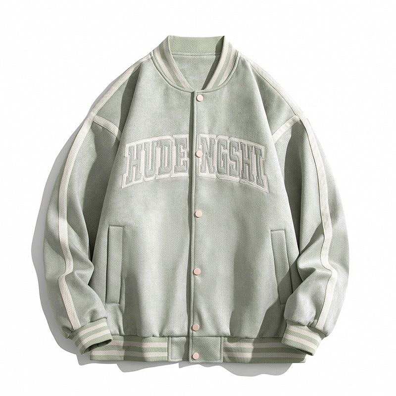Student Casual Jacket Coat Suede