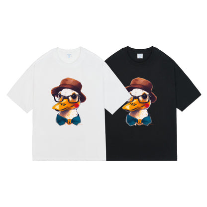 Loose Fashion Brand American Retro Couple Half Sleeve