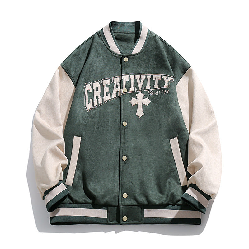 Student Casual Jacket Coat Suede