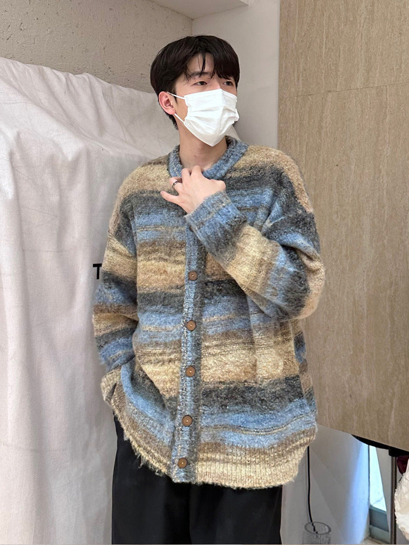 Autumn Contrast Color Pattern Sweater