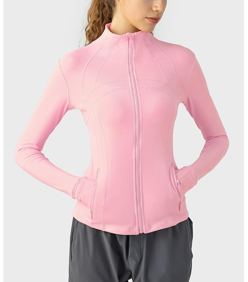 Buy Full Zip Up Fitted Yoga Jacket for Stylish Comfort at Divine Classiques