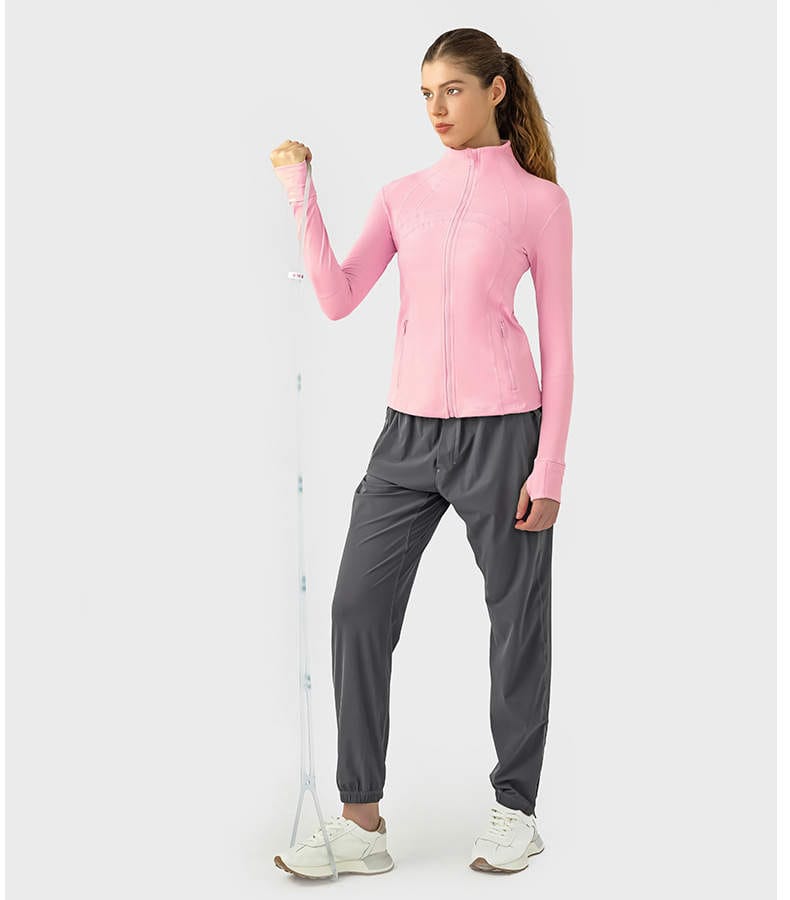 Buy Full Zip Up Fitted Yoga Jacket for Stylish Comfort at Divine Classiques