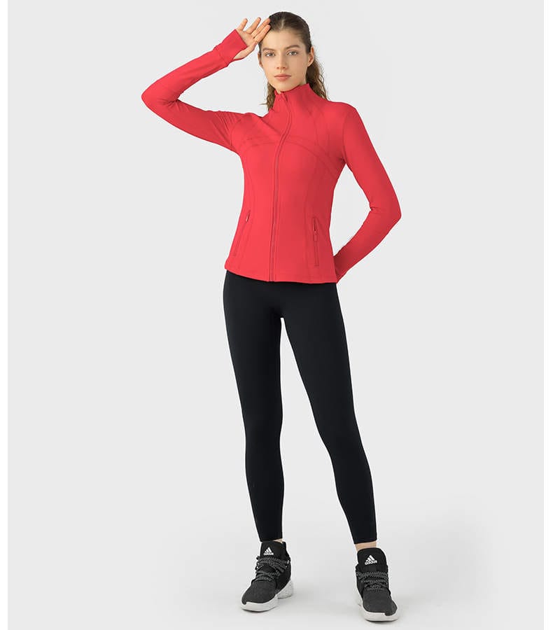 Buy Full Zip Up Fitted Yoga Jacket for Stylish Comfort at Divine Classiques