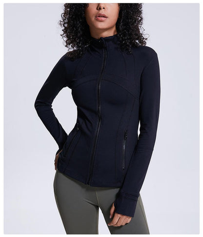 Buy Full Zip Up Fitted Yoga Jacket for Stylish Comfort at Divine Classiques