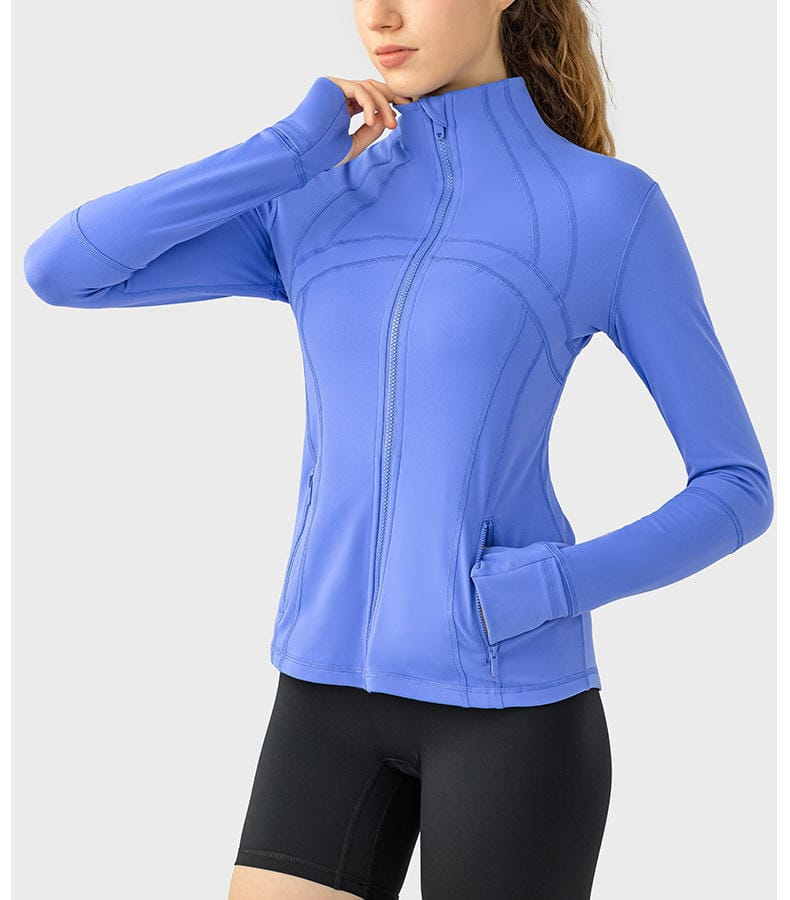 Buy Full Zip Up Fitted Yoga Jacket for Stylish Comfort at Divine Classiques