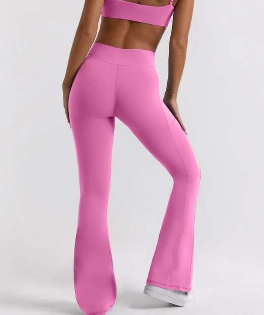 Cross Flared Yoga Pants for Fashionable Fitness at Divine Classiques