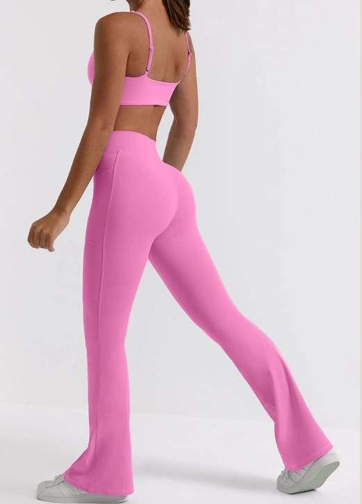 Cross Flared Yoga Pants for Fashionable Fitness at Divine Classiques