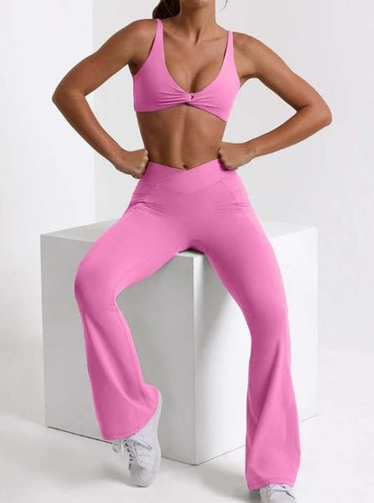 Cross Flared Yoga Pants for Fashionable Fitness at Divine Classiques