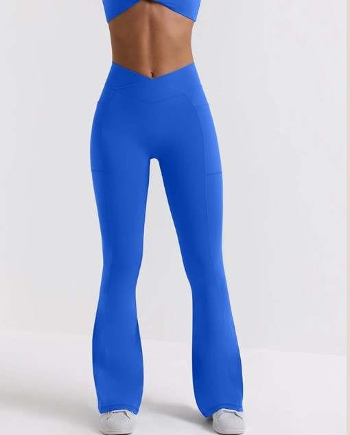 Cross Flared Yoga Pants for Fashionable Fitness at Divine Classiques