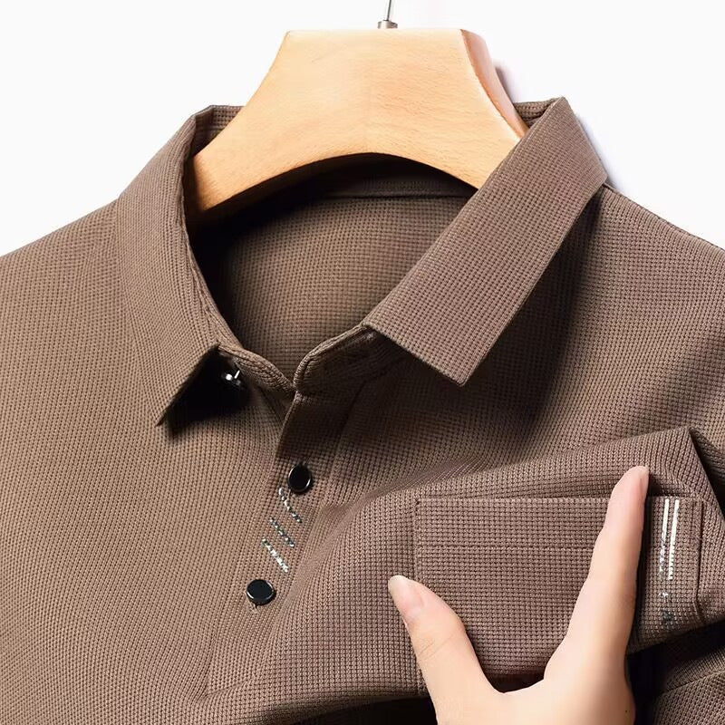 Men's Long Sleeve Cotton Casual Bottoming Shirt
