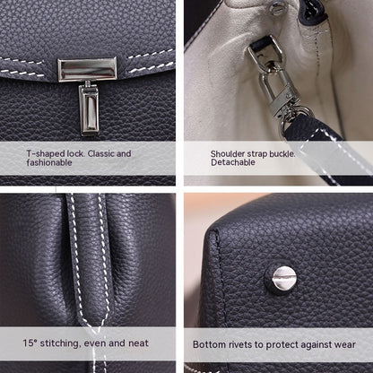 Fashion Cattlehide Leather One Shoulder Commuter Women's Bag
