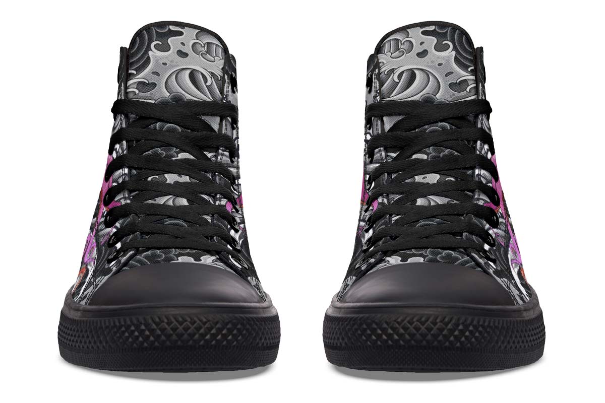 Printed Couple High-top Canvas Shoes