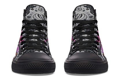Printed Couple High-top Canvas Shoes