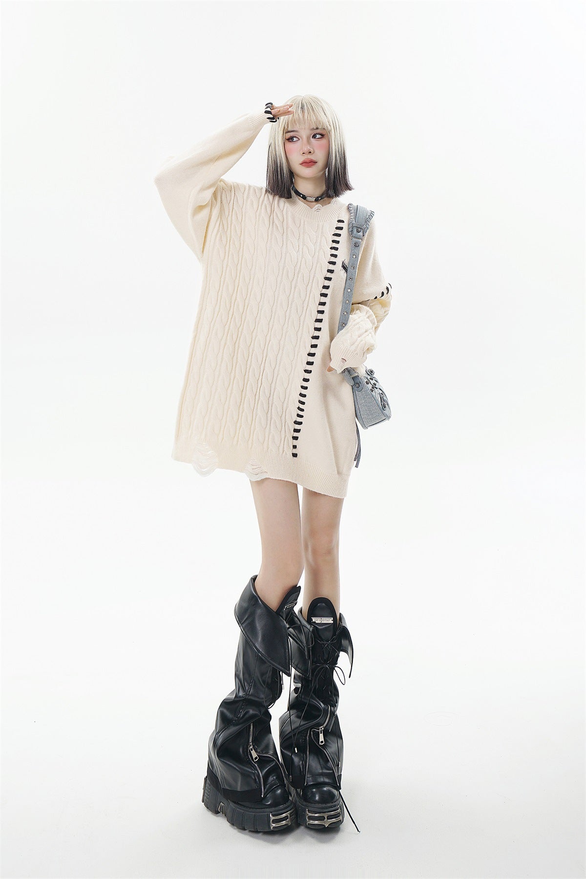Men And Women Couple Crew Neck Casual Sweater