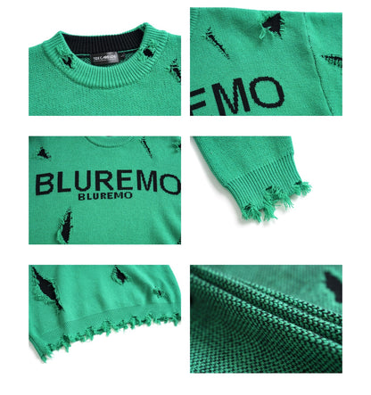 High-Grade Ripped Pullover Sweater