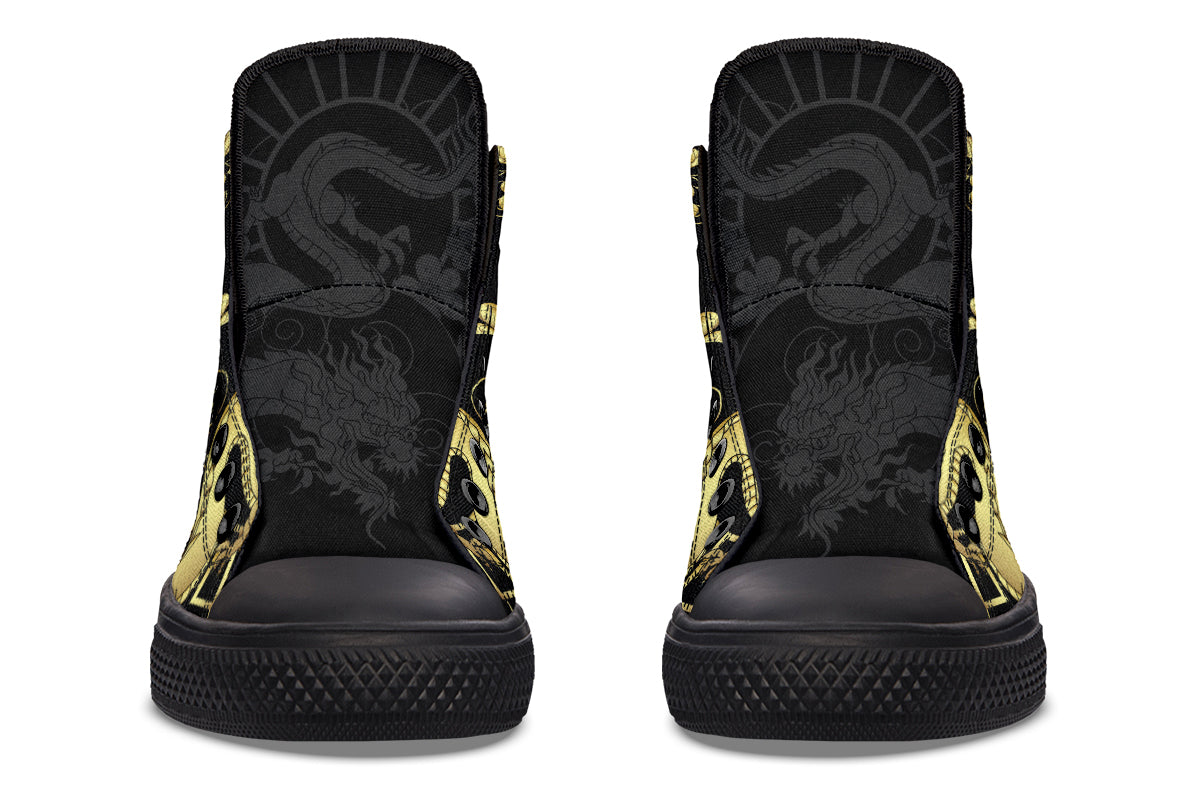 Printed Couple High-top Canvas Shoes