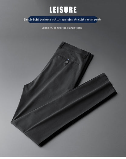 Men's Breathable Elastic Thin Business Casual Pants