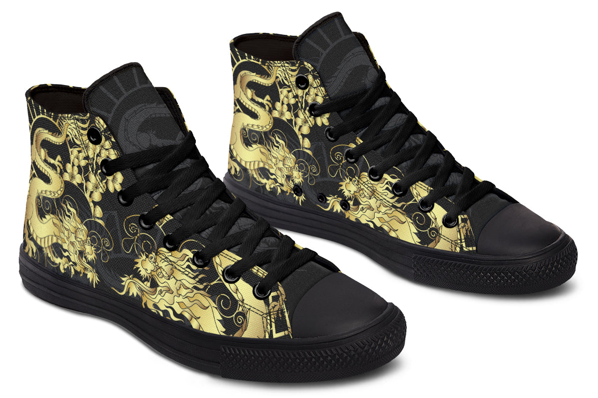 Printed Couple High-top Canvas Shoes