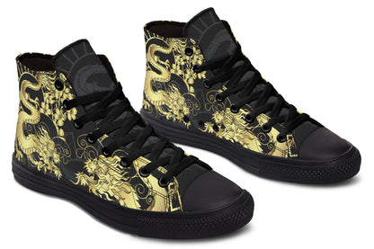Printed Couple High-top Canvas Shoes
