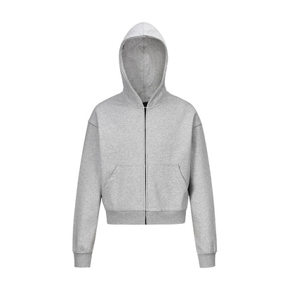 Solid Color Short Hoodie For Men And Women
